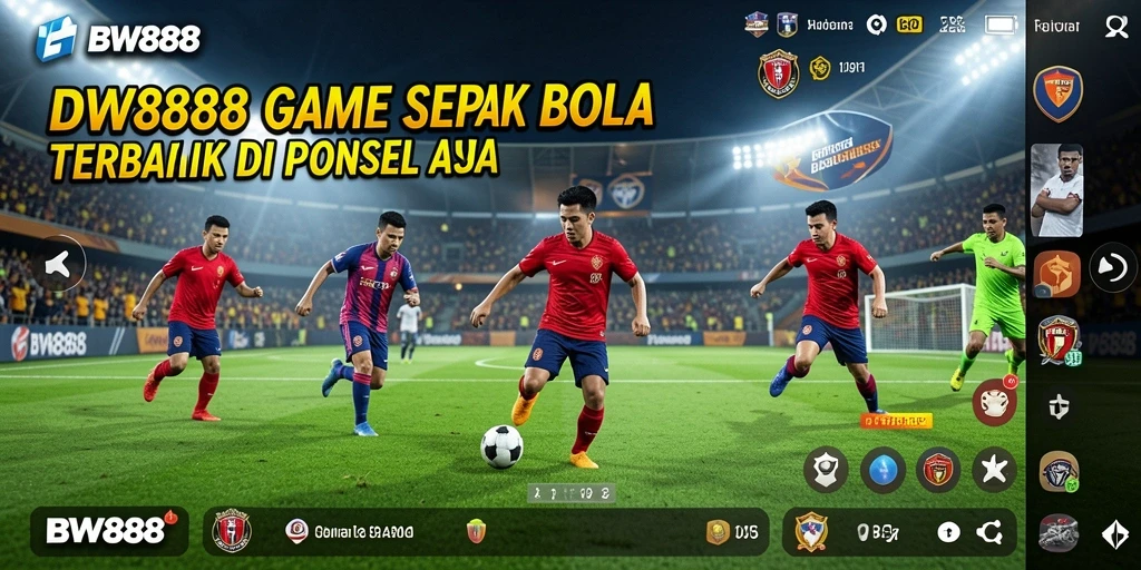 Tampilan gameplay <strong>BW888</strong> yang menarik dengan aksi sepak bola yang mendebarkan.