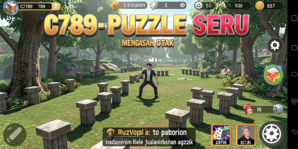Tampilan gameplay seru dalam aplikasi C789 yang menantang.