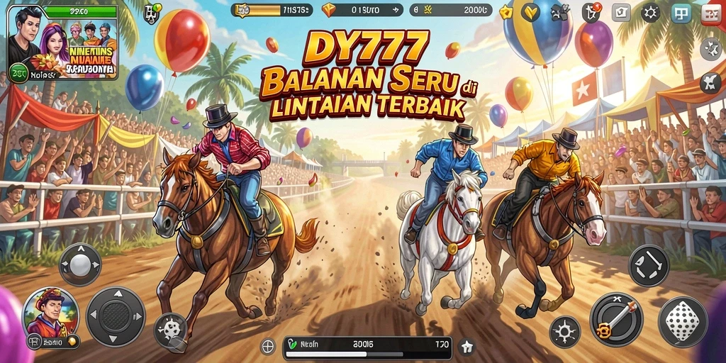 Screenshot menampilkan balapan seru di lintasan yang menantang.