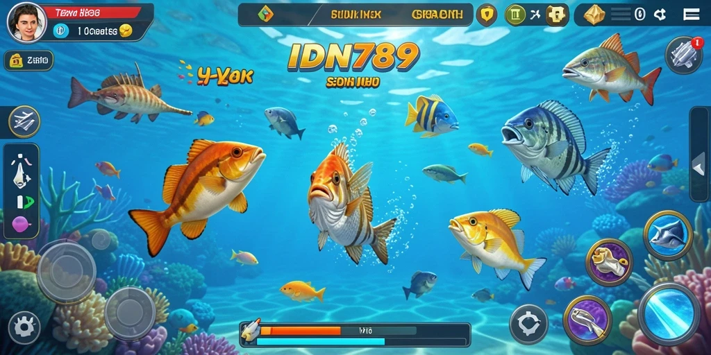 Tampilan seru gameplay Tembak Ikan di IDN789.
