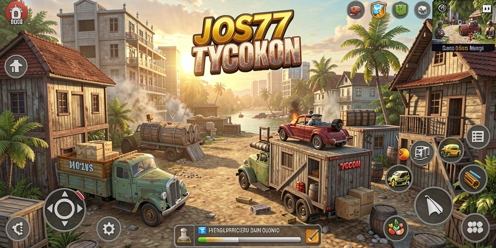 Tampilan gameplay menakjubkan dari JOS77 yang menunjukkan keasyikan bermain Tycoon.