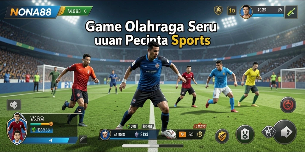 Tampilan gameplay NONA88 yang menampilkan aksi seru olahraga.