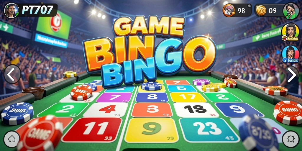 Screenshot gameplay Bingo di PT707 yang menarik dan penuh warna.