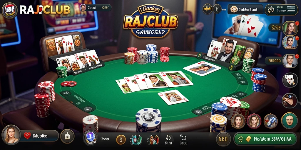 Screenshot gameplay RAJACLUB menampilkan keseruan permainan Poker.
