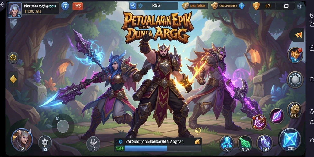 Tampilan seru dari gameplay ARPG yang mendebarkan di RK55.