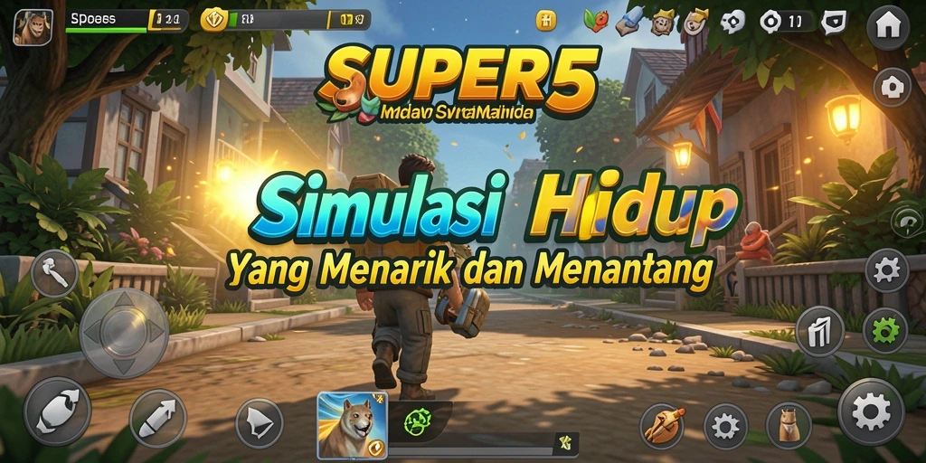 Tampilan gameplay SUPER5 yang menarik dan interaktif.