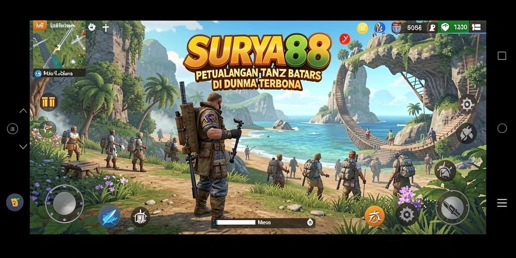 Tampilan gameplay SURYA88 yang menakjubkan di dunia terbuka.
